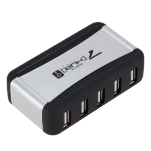 7-Port USB 2.0 Hub Splitter with Power Adapter