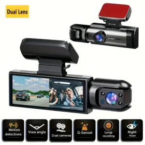 Dual Lens 1080P Dash Cam with 3.16” IPS Screen